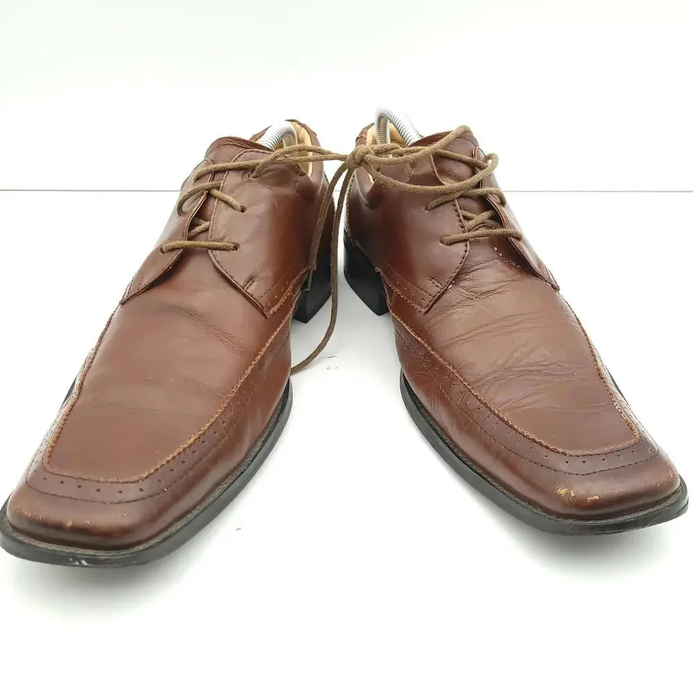 Steve Madden Oxford Shoes Mens Size 10.5 Kanon Brown‎ Leather Lace Up